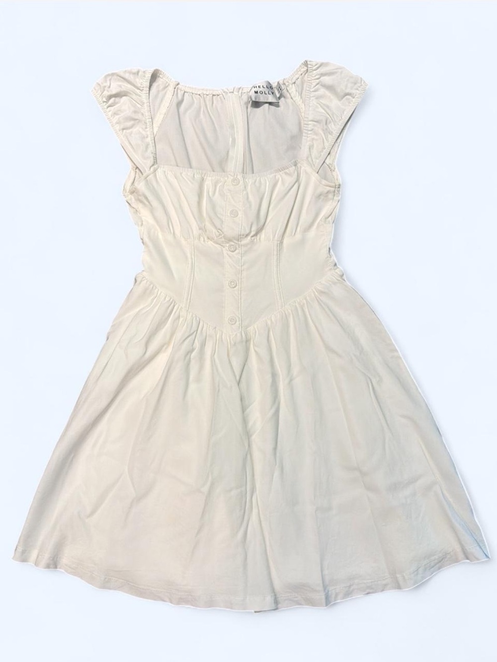 Hello Molly White Mini Corset Dress Small